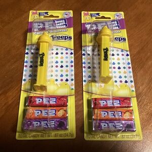 PEZ Peeps Candy and Dispenser Bundle of 2 NEW